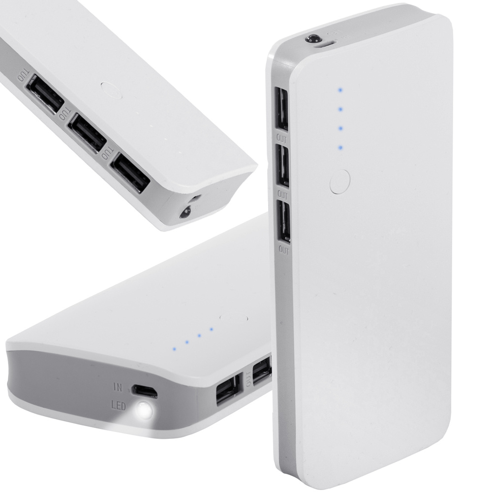 Išorinis akumuliatorius 10000mah su 3 usb jungtimis