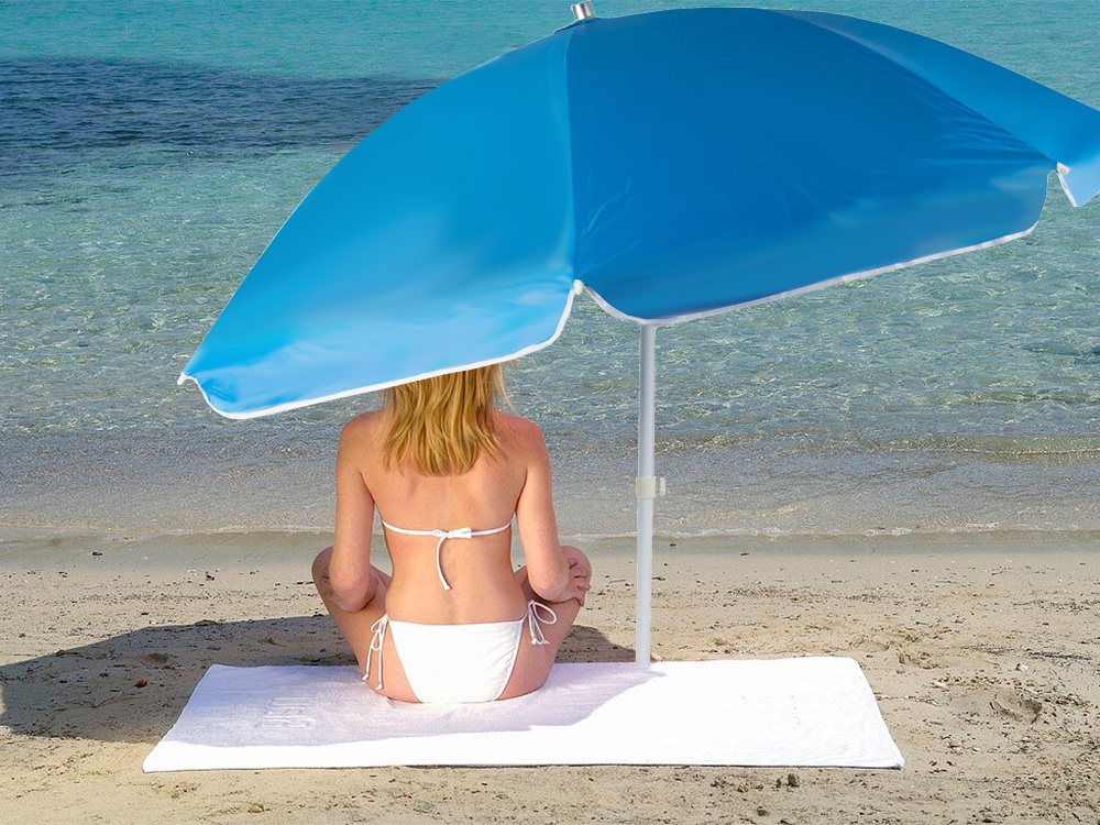 Didelis skėtis su uv filtru, 170 cm, reguliuojamas