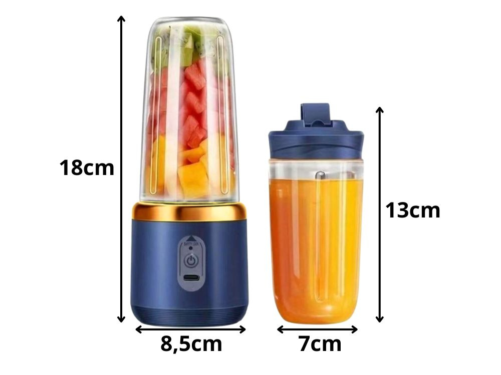 Nešiojamas elektrinis trintuvas su 6 ašmenimis ir 400 ml talpa