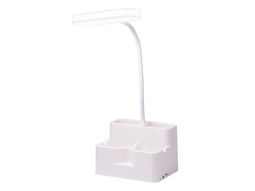 Stalinė lempa su 24 led ir organizatoriumi, aukštis 35 cm, balta