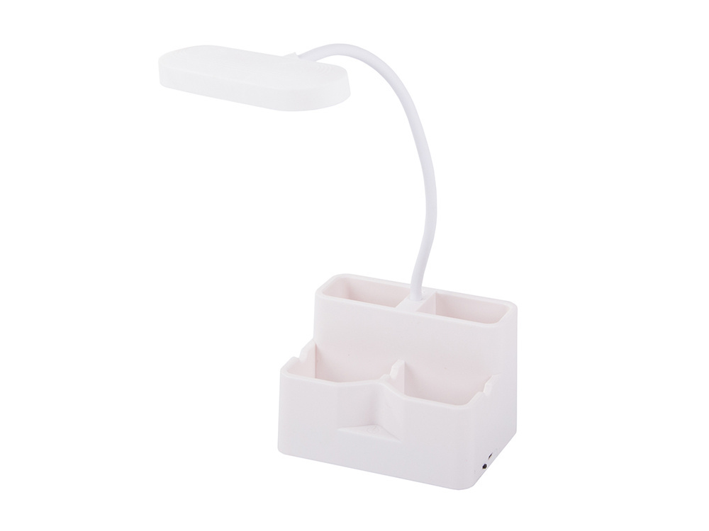 Stalinė lempa su 24 led ir organizatoriumi, aukštis 35 cm, balta