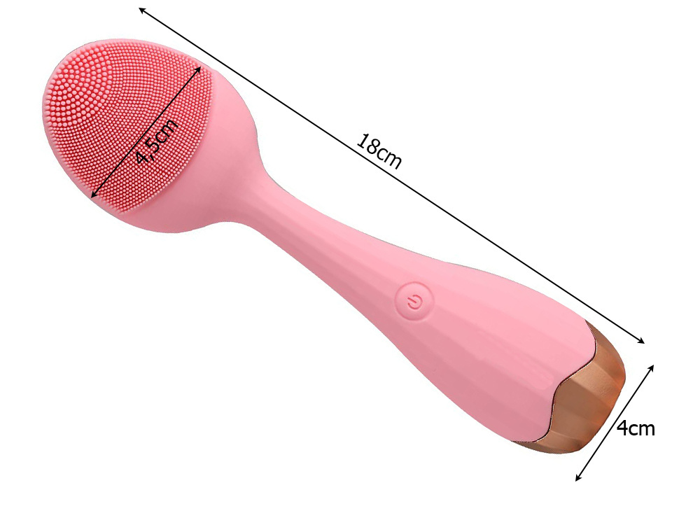 Veido valymo šepetėlis su masažu ipx5, 18 cm