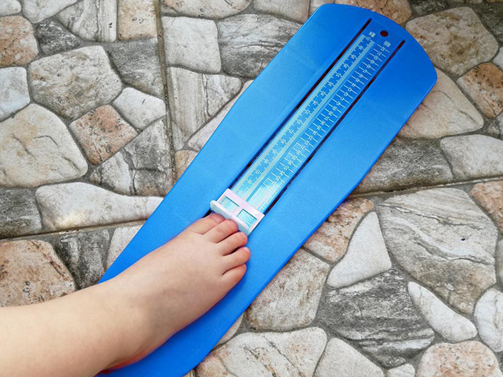Pėdų matuoklis, 15-37 cm, mėlynas
