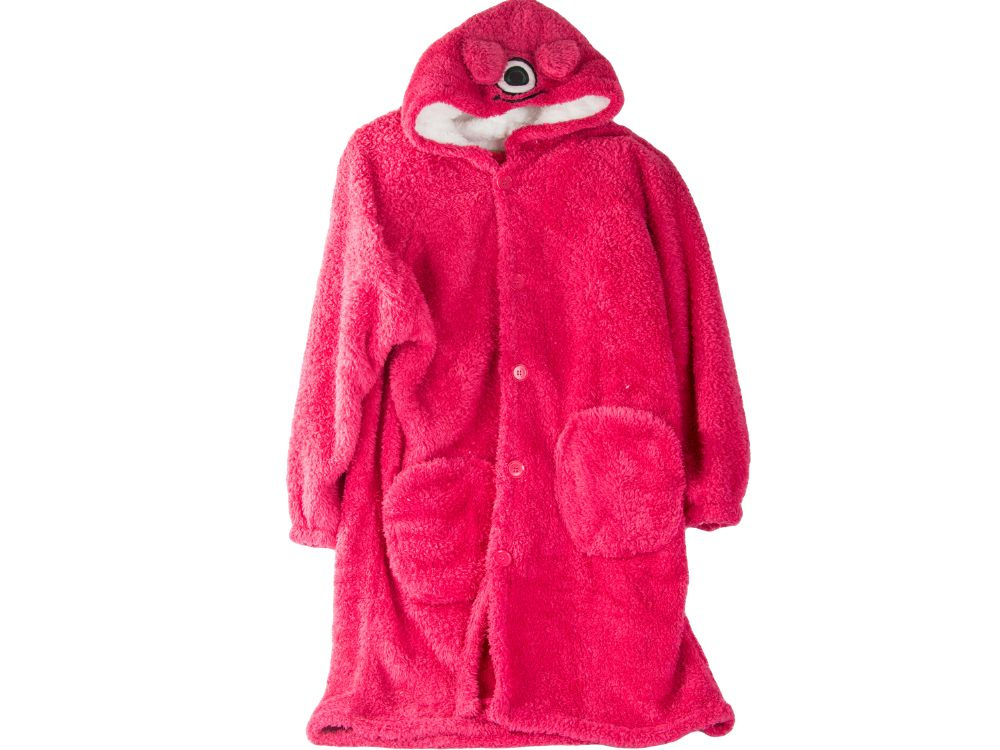 Minkštas ir šiltas oversize pledas su gobtuvu, tamsiai rožinis