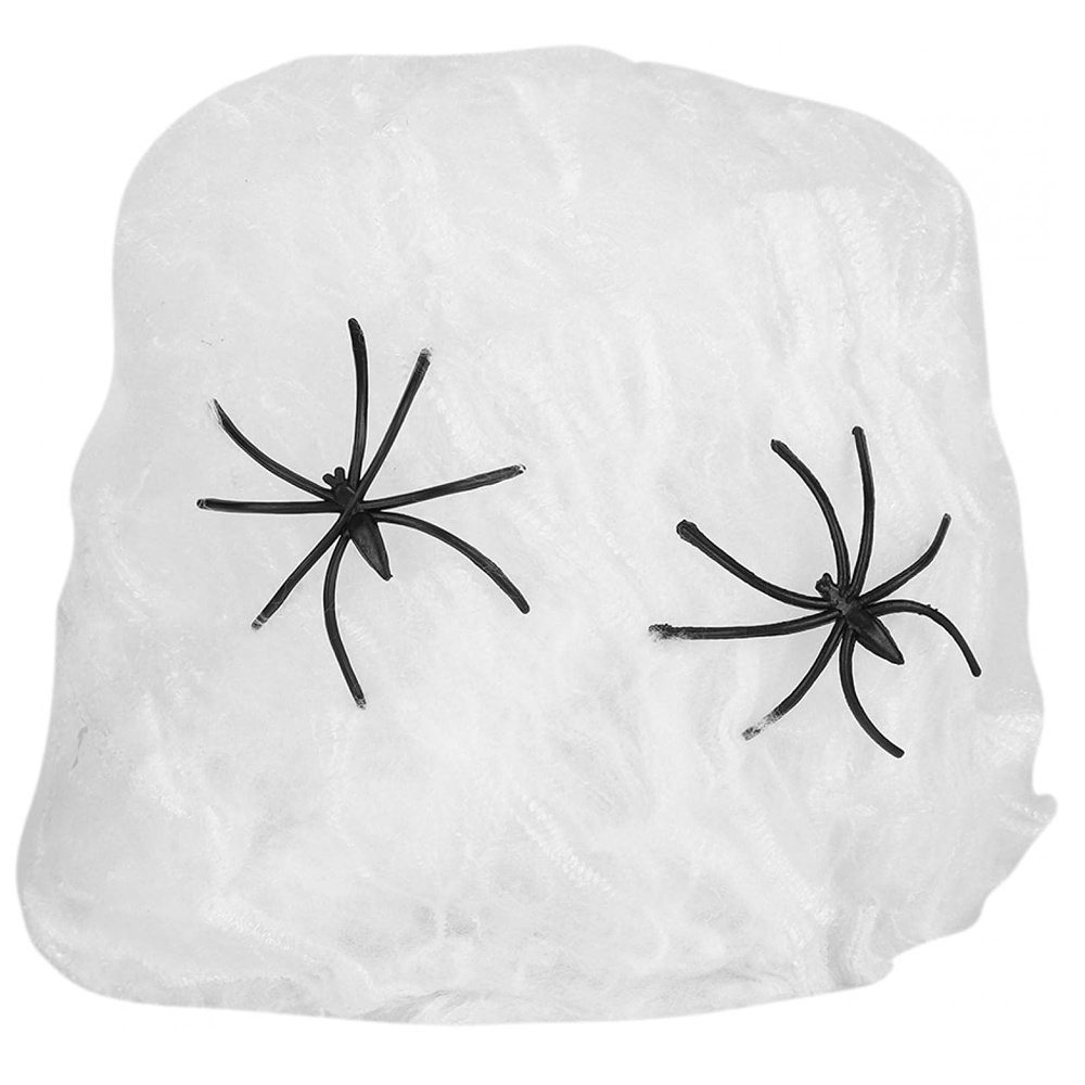 Dirbtinis baltas voratinklis su vorais dekoracija halloween