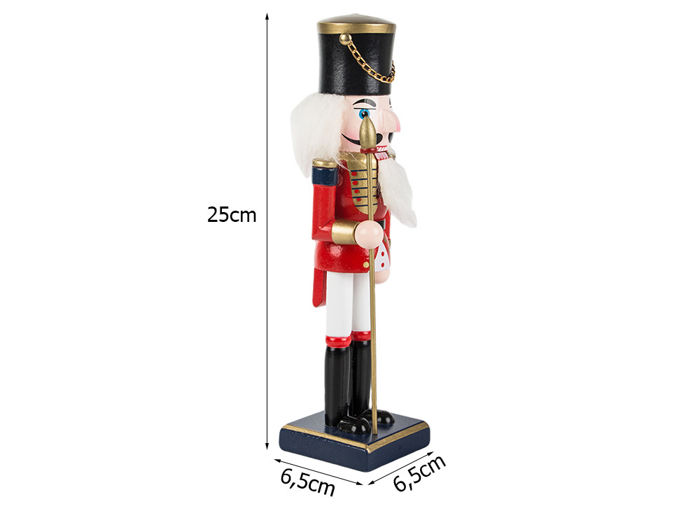 Medinė dekoratyvinė riešutų laužyklė kareivis, 35 cm