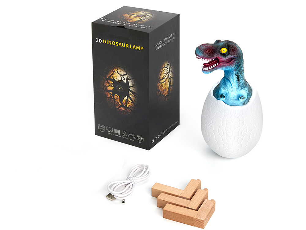 Naktinė lempa dinozauras tiranozauras rgb led