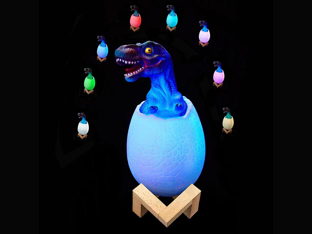 Naktinė lempa dinozauras tiranozauras rgb led