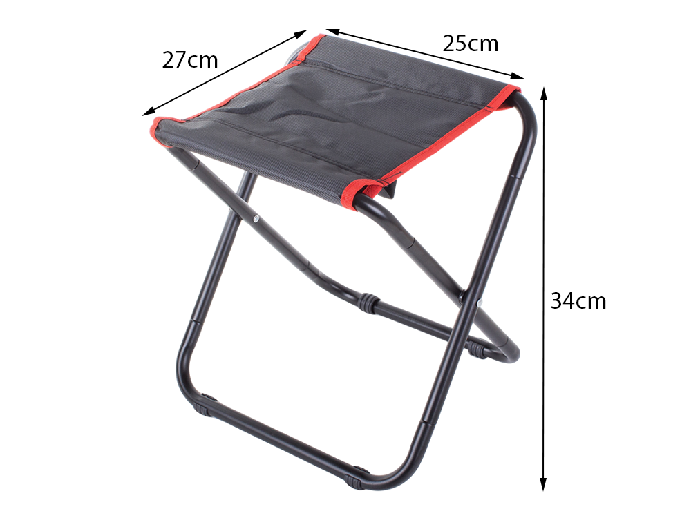 Sulankstoma žvejybinė kėdutė, 34 cm aukščio, juoda