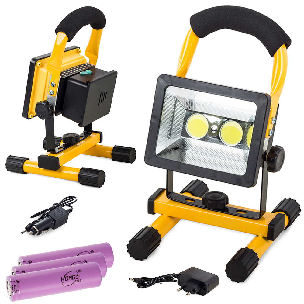 Nešiojamas halogeninis led prožektorius su akumuliatoriumi 30w