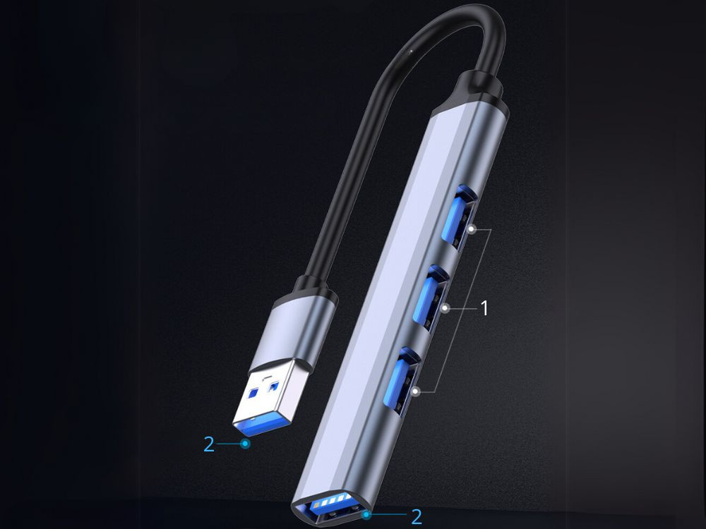 Usb skirstytuvas 3.0 su 4 prievadais