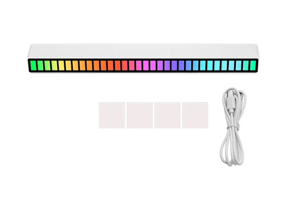 Led šviesos juosta su garso reakcija, rgb, 181x16x18 mm
