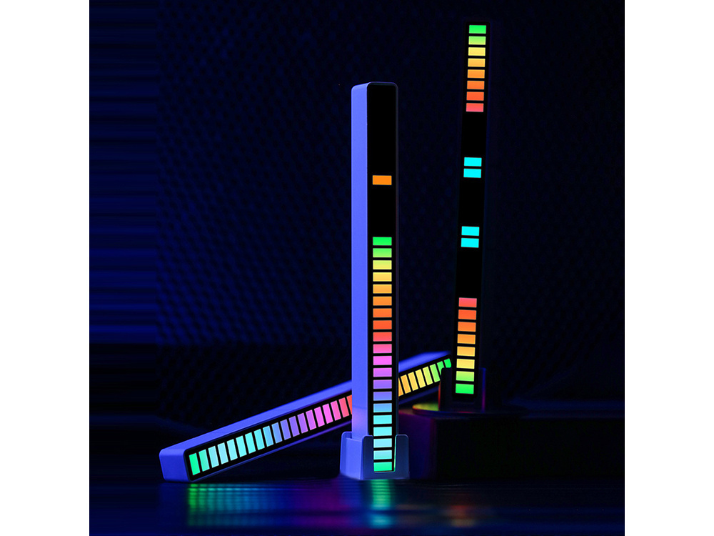 Led šviesos juosta su garso reakcija, rgb, 181x16x18 mm