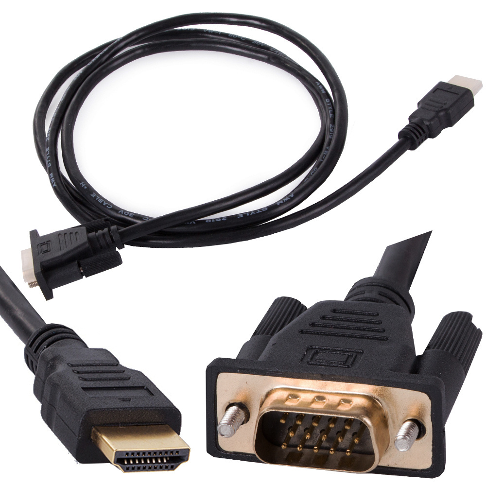 Vga-hdmi kabelis, 1,3 m, aukso spalvos jungtys, 1920x1080p