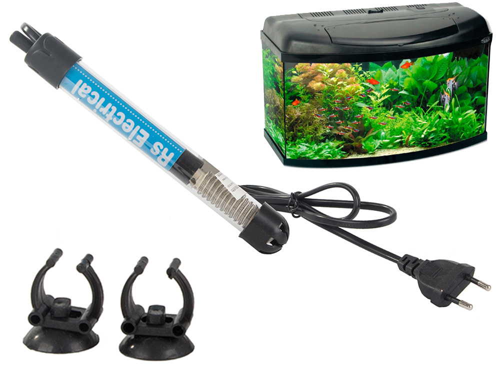 Akvariumo šildytuvas 50w su termostatu