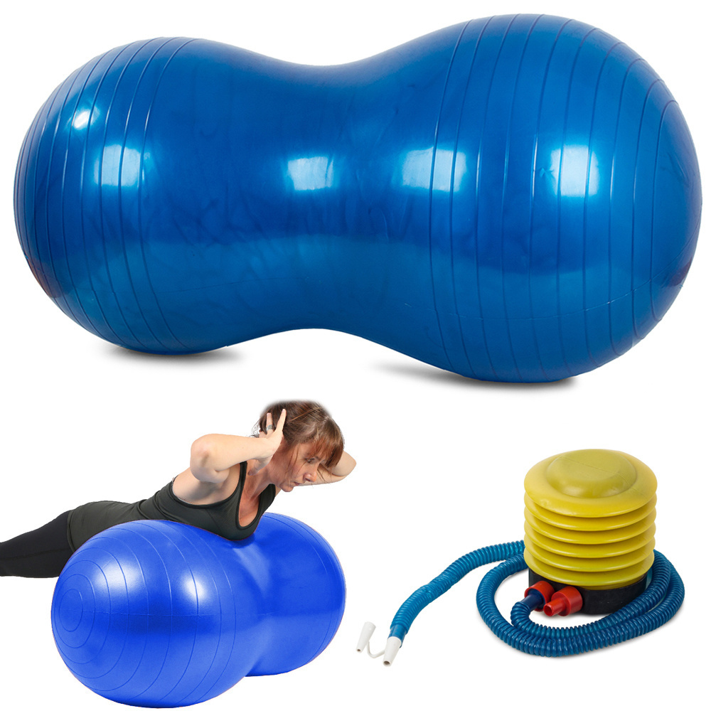 Gimnastikos kamuolys su pompa, 40 cm, mėlynas