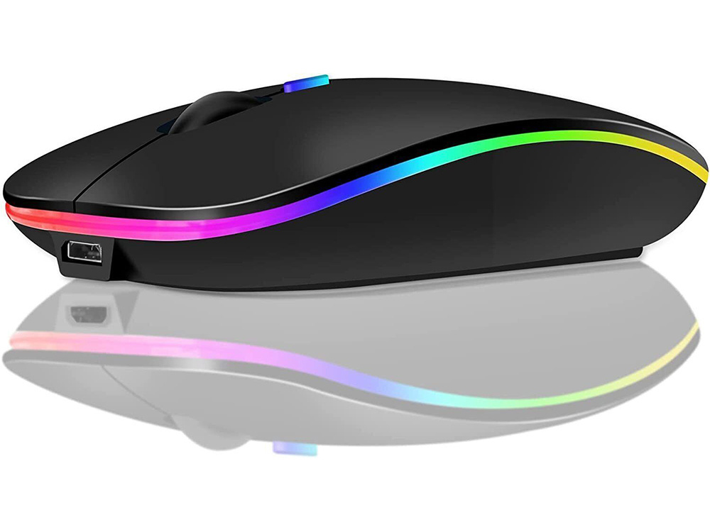 Belaidė optinė pelė su rgb apšvietimu, 800-1600 dpi, 11x5,5x2 cm