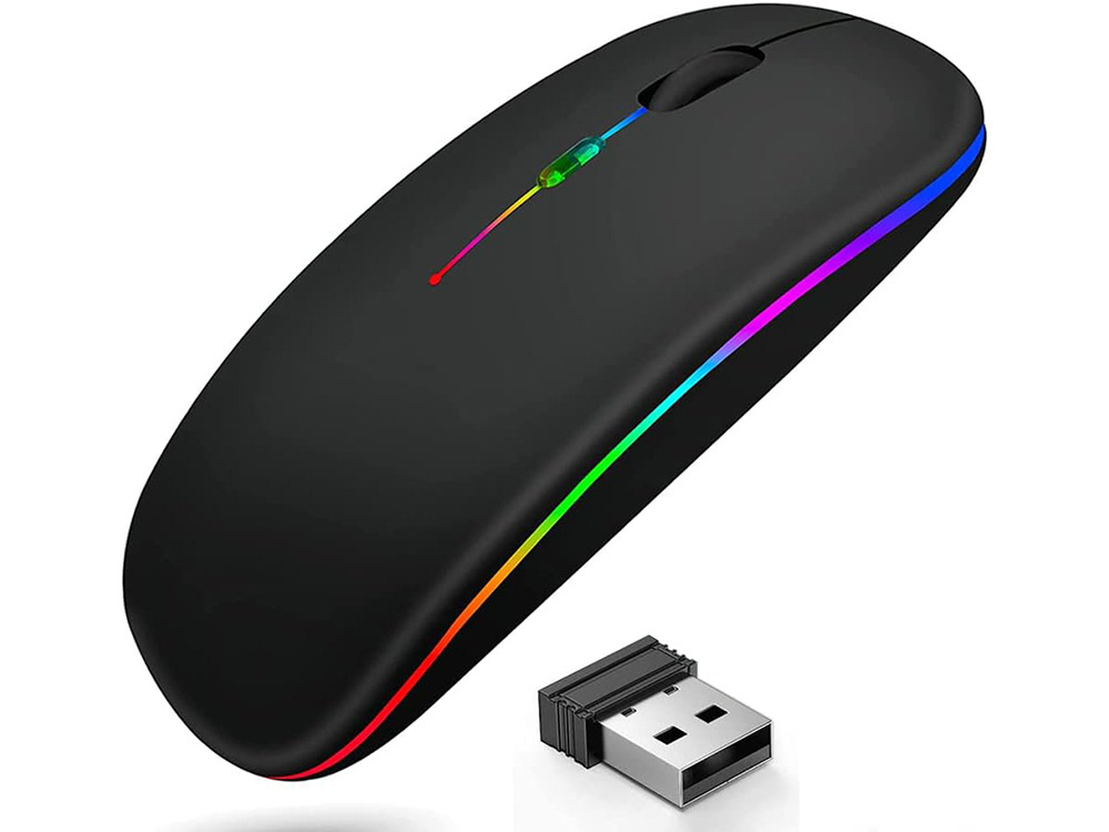 Belaidė optinė pelė su rgb apšvietimu, 800-1600 dpi, 11x5,5x2 cm 1