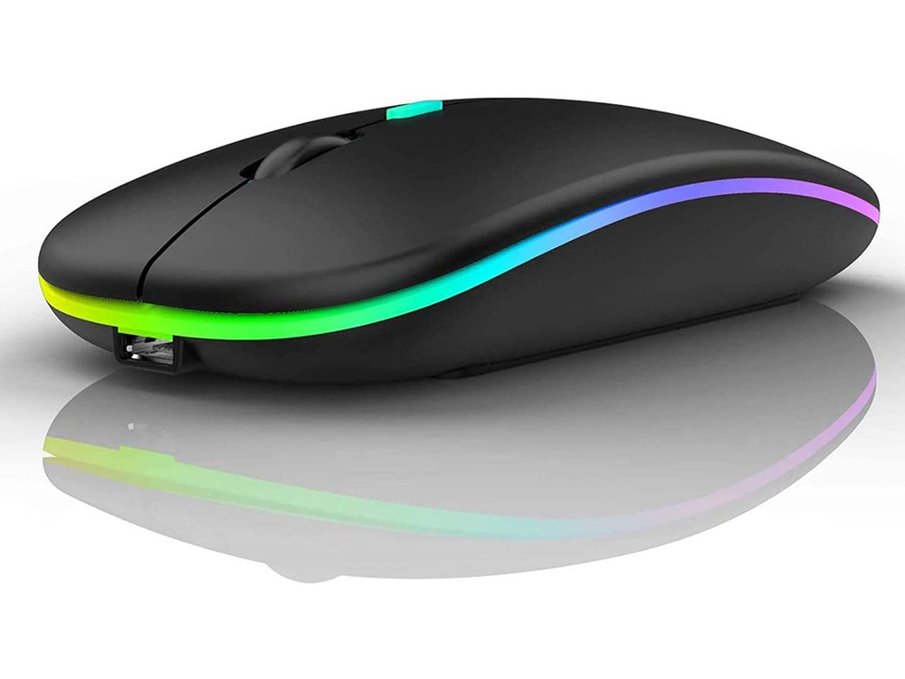 Belaidė optinė pelė su rgb apšvietimu, 800-1600 dpi, 11x5,5x2 cm 2
