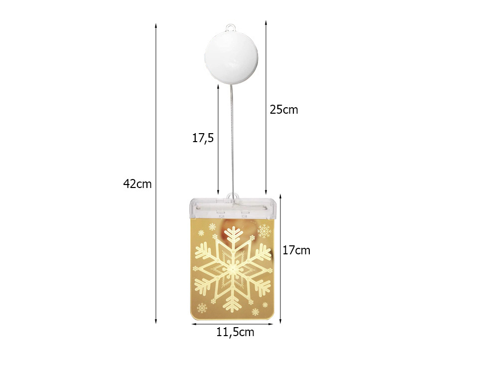 Led vitražas langui, 3d, 42 cm