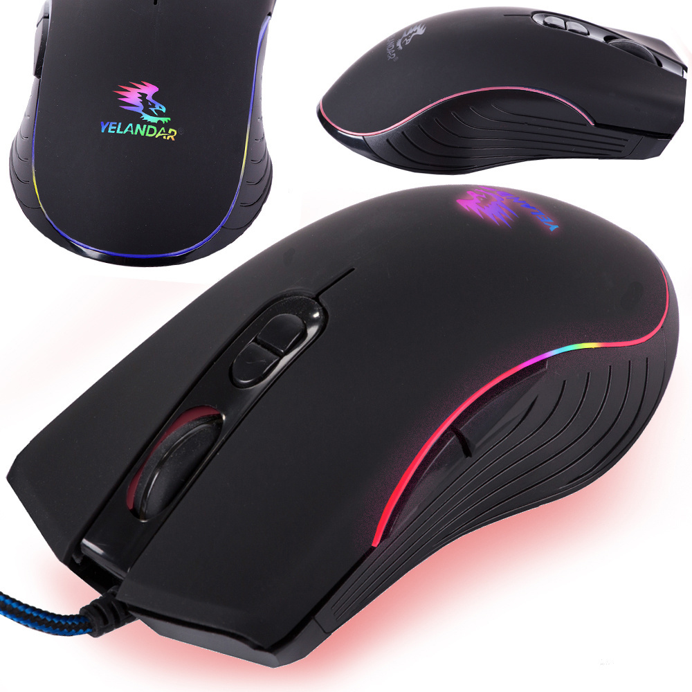Optinė pelė su rgb apšvietimu, 12,5 cm