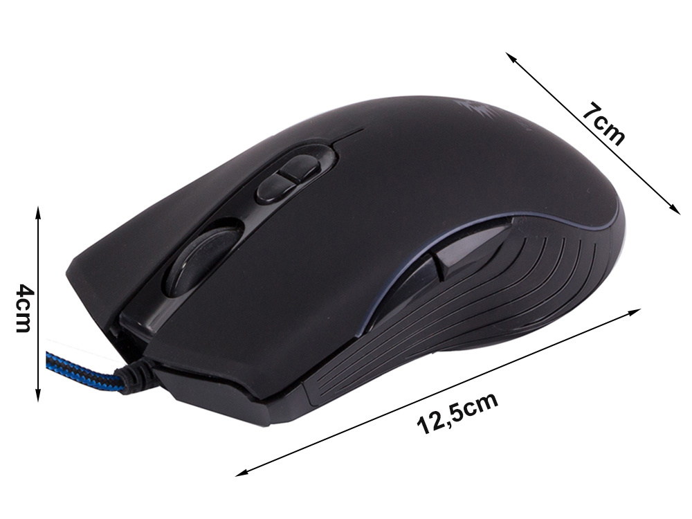 Optinė pelė su rgb apšvietimu, 12,5 cm