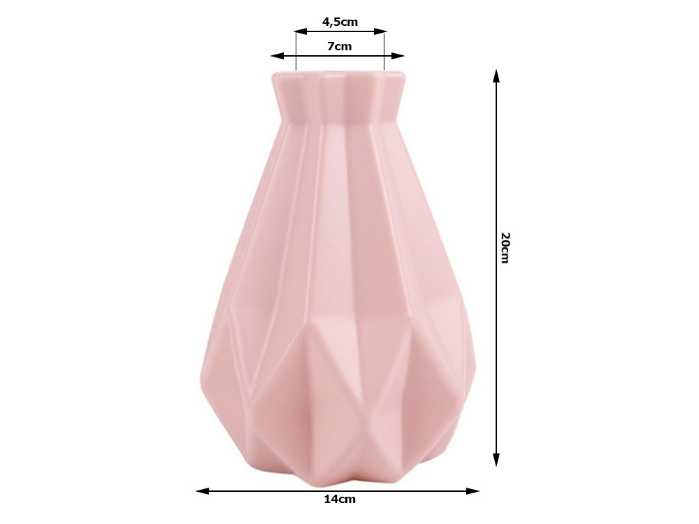 Plastikinė vaza gėlėms, 20 cm