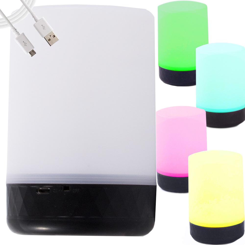 Naktinė led lempa ry-1818 su rgb apšvietimu, 12x7,5 cm, usb