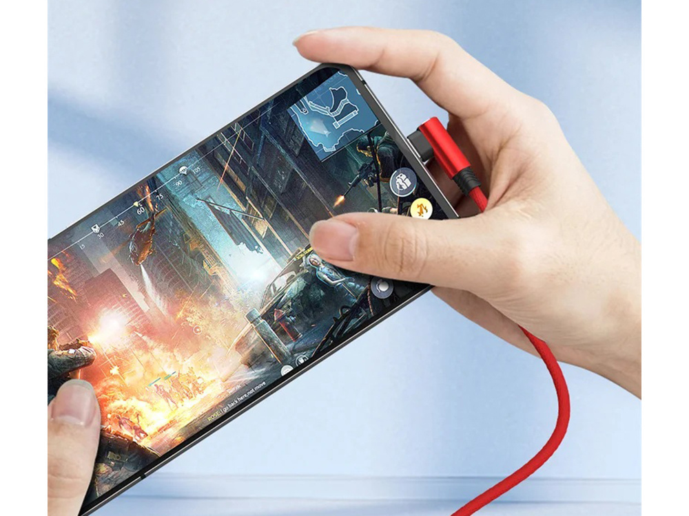 Usb-c laidas su 90° jungtimi 1m