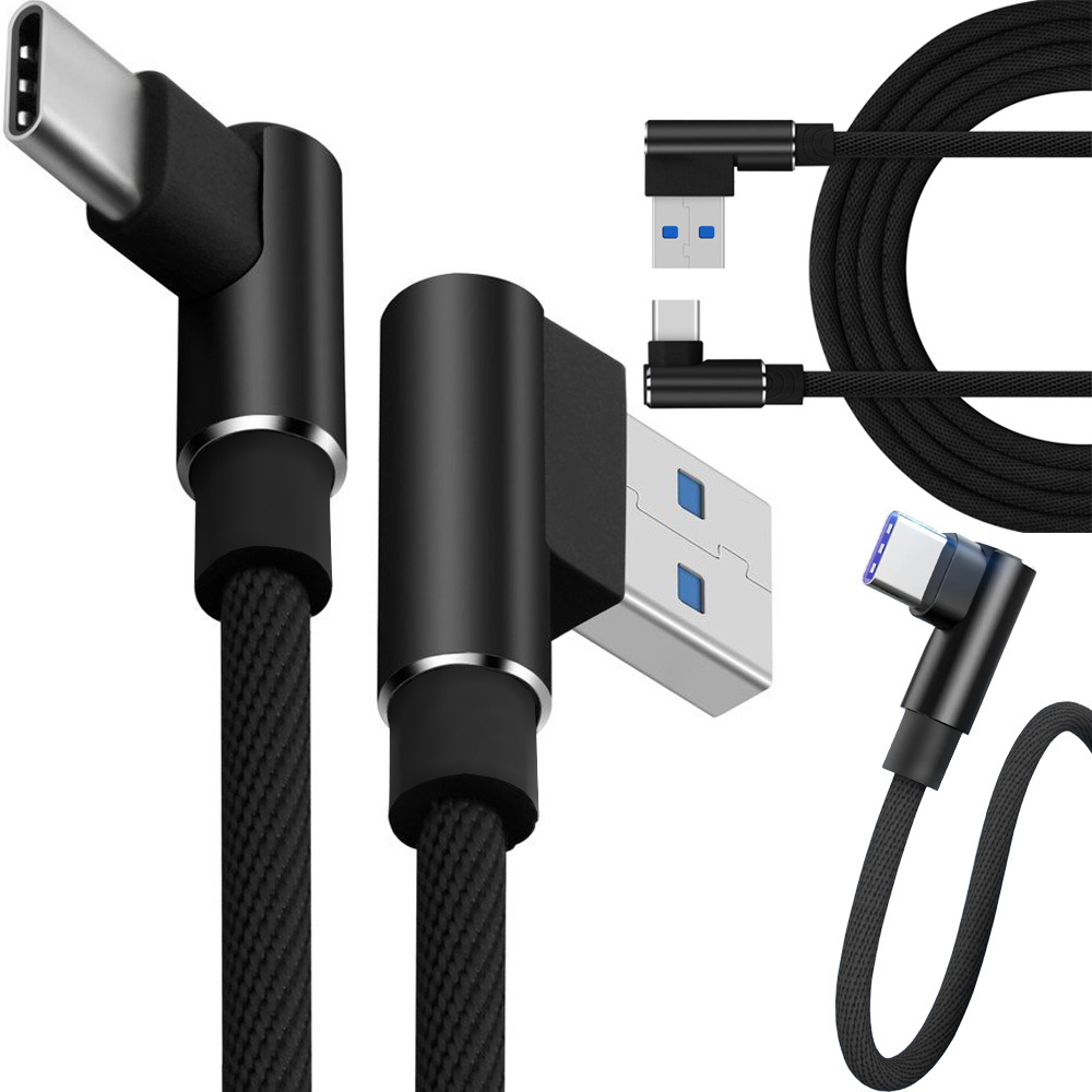 Usb-c laidas su 90° jungtimi 1m