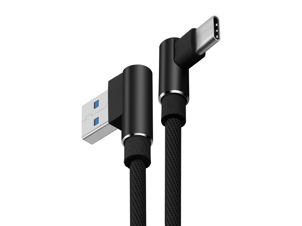 Usb-c laidas su 90° jungtimi 1m