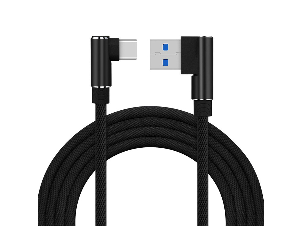 Usb-c laidas su 90° jungtimi 1m