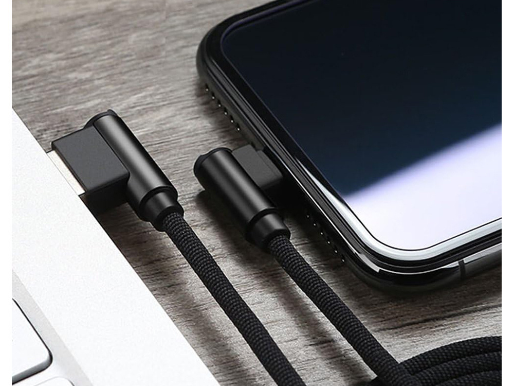 Usb-c laidas su 90° jungtimi 1m