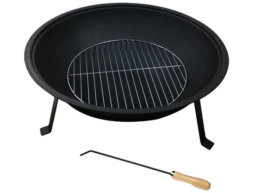 Lauko židinys su stovu ir grotelėmis, 55 cm