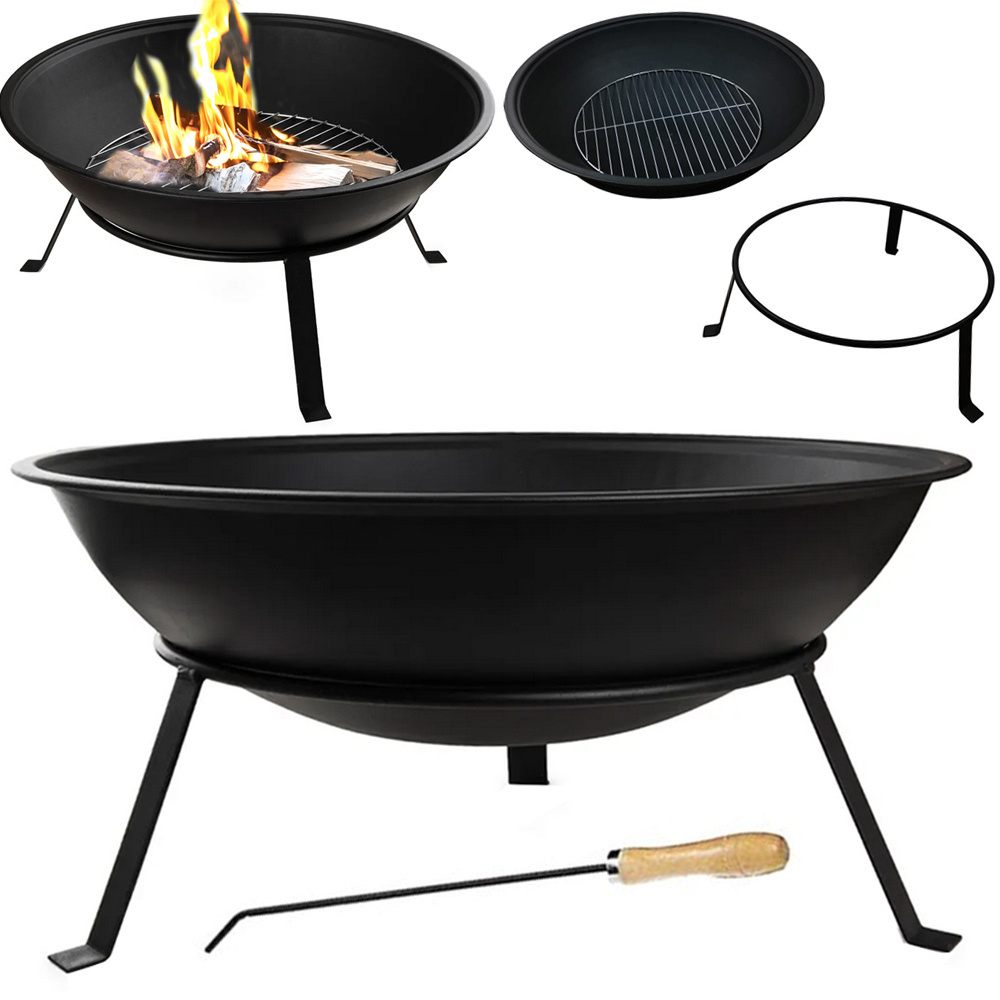 Lauko židinys su stovu ir grotelėmis, 55 cm