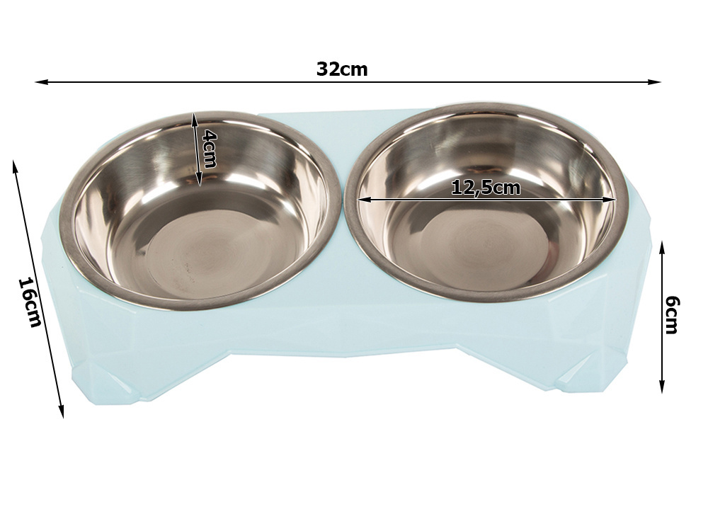 Dubenėlių stovas šunims ir katėms 350 ml x 2