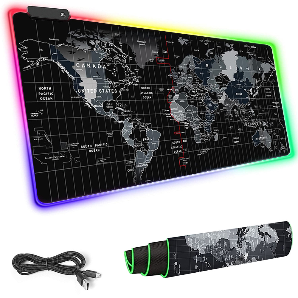 Žaidimų kilimėlis pelės su led apšvietimu, xxxl, 90x40 cm