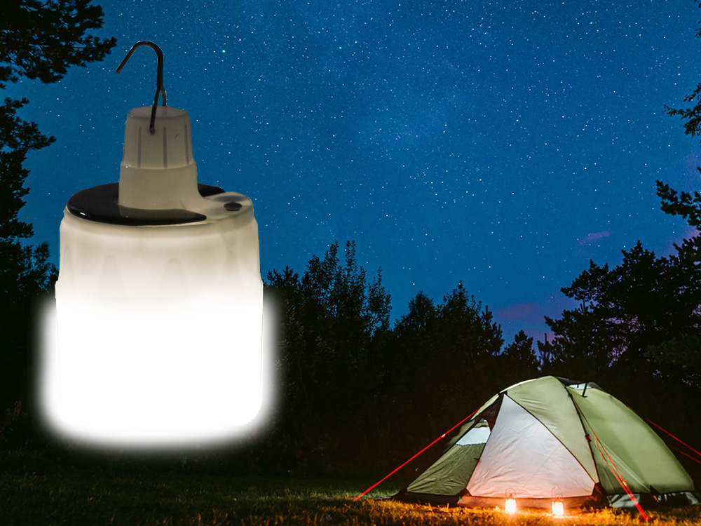 Turistinė saulės lempa su usb įkrovimu, 33 led, 3 režimai