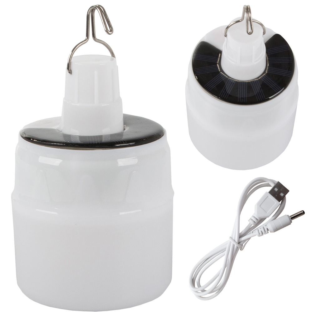 Turistinė saulės lempa su usb įkrovimu, 33 led, 3 režimai
