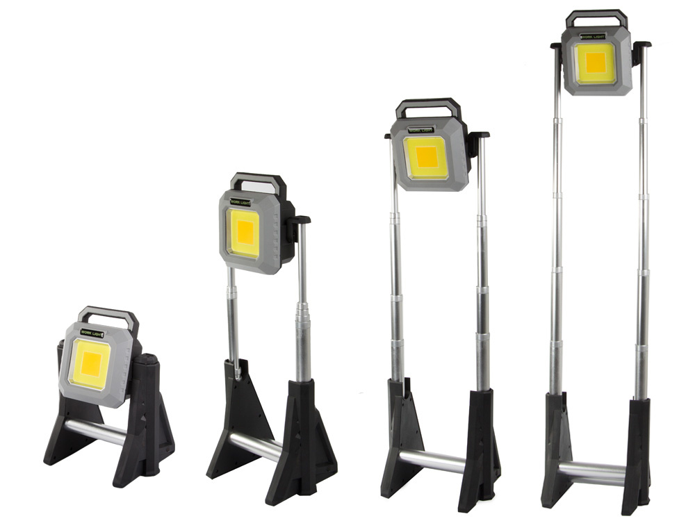 Led prožektorius su akumuliatoriumi, cob, usb, 3000lm, ip65