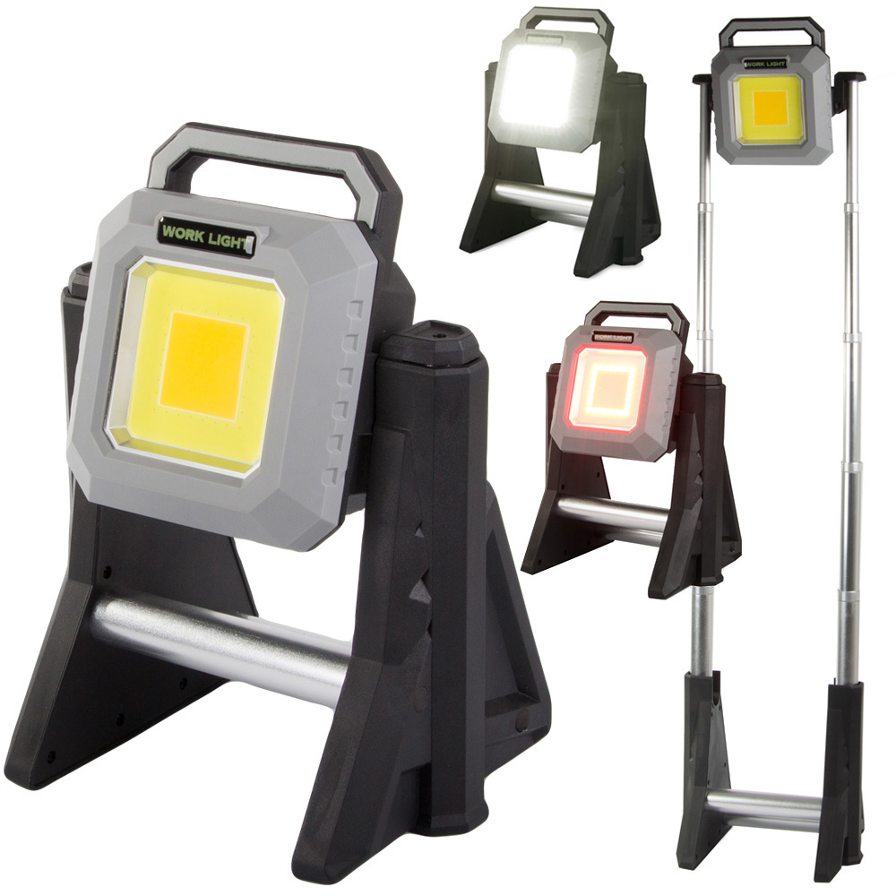 Led prožektorius su akumuliatoriumi, cob, usb, 3000lm, ip65