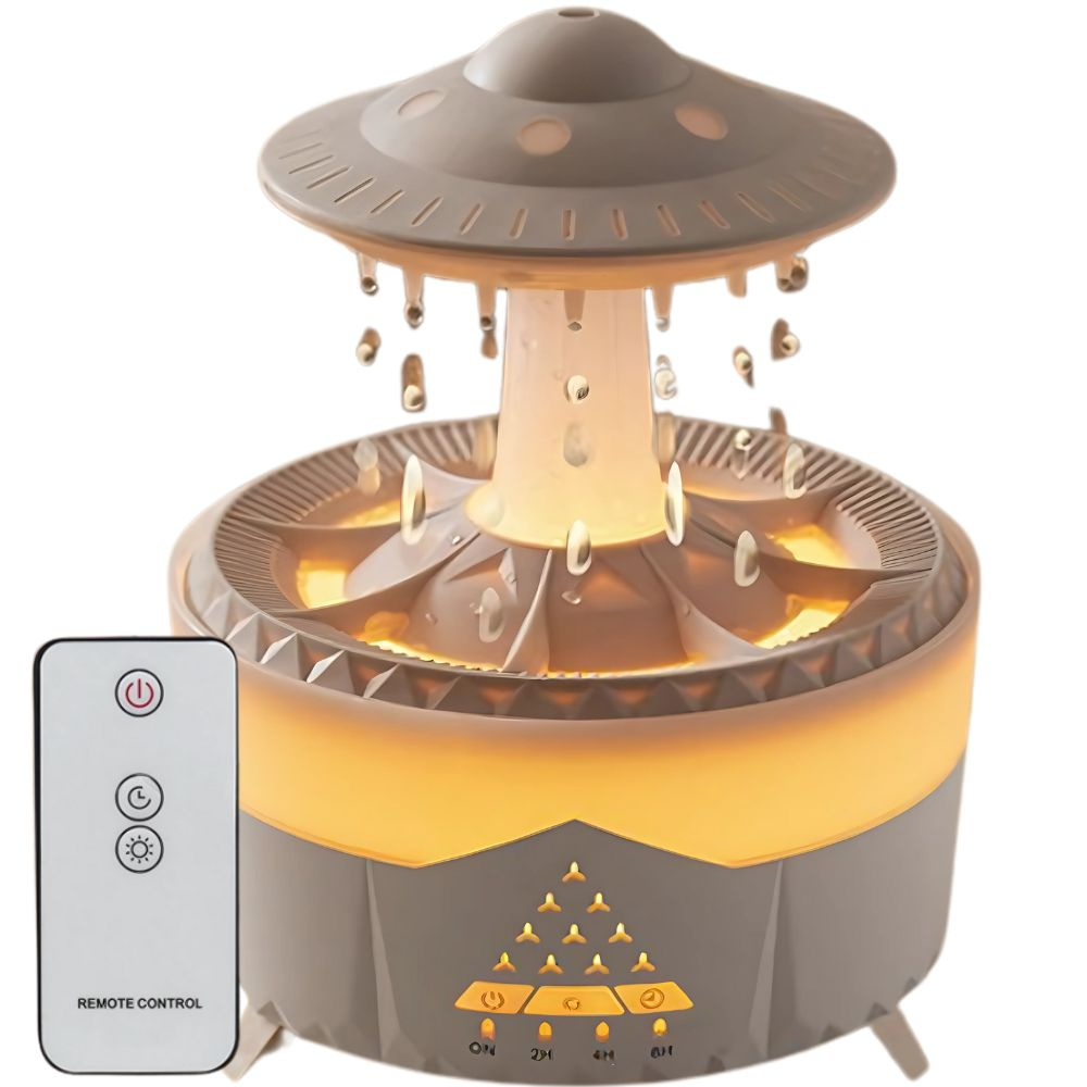 Oro drėkintuvas su aromaterapija ir led apšvietimu, 350 ml, baltas