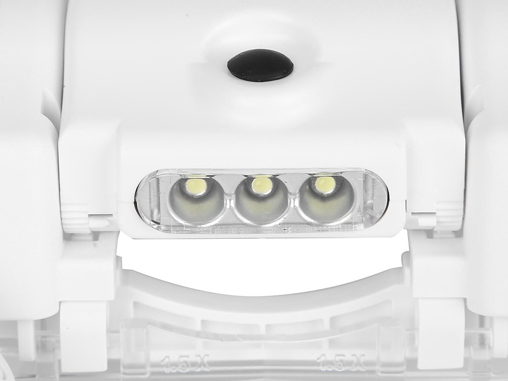 Galvos lupa su 3 led ir 6 keičiamomis lęšiais