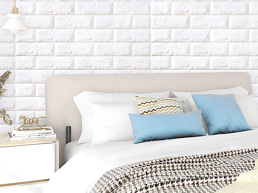 Sieninis 3d baltas lipdukas 70x77 cm