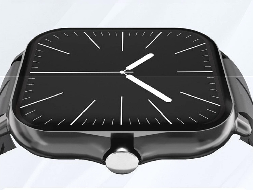Išmanusis laikrodis su gumine apyranke ir bluetooth sąsaja, juodas
