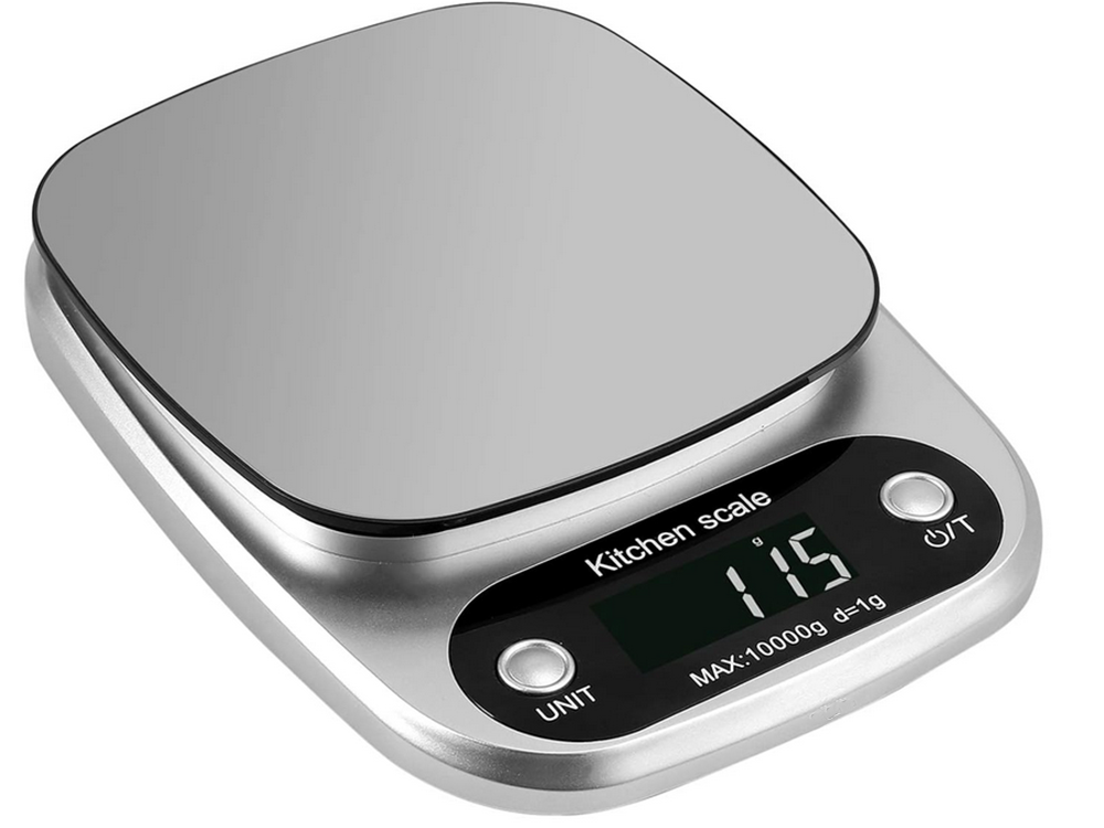 Virtuvinės svarstyklės lcd, iki 10 kg, 1 g tikslumas