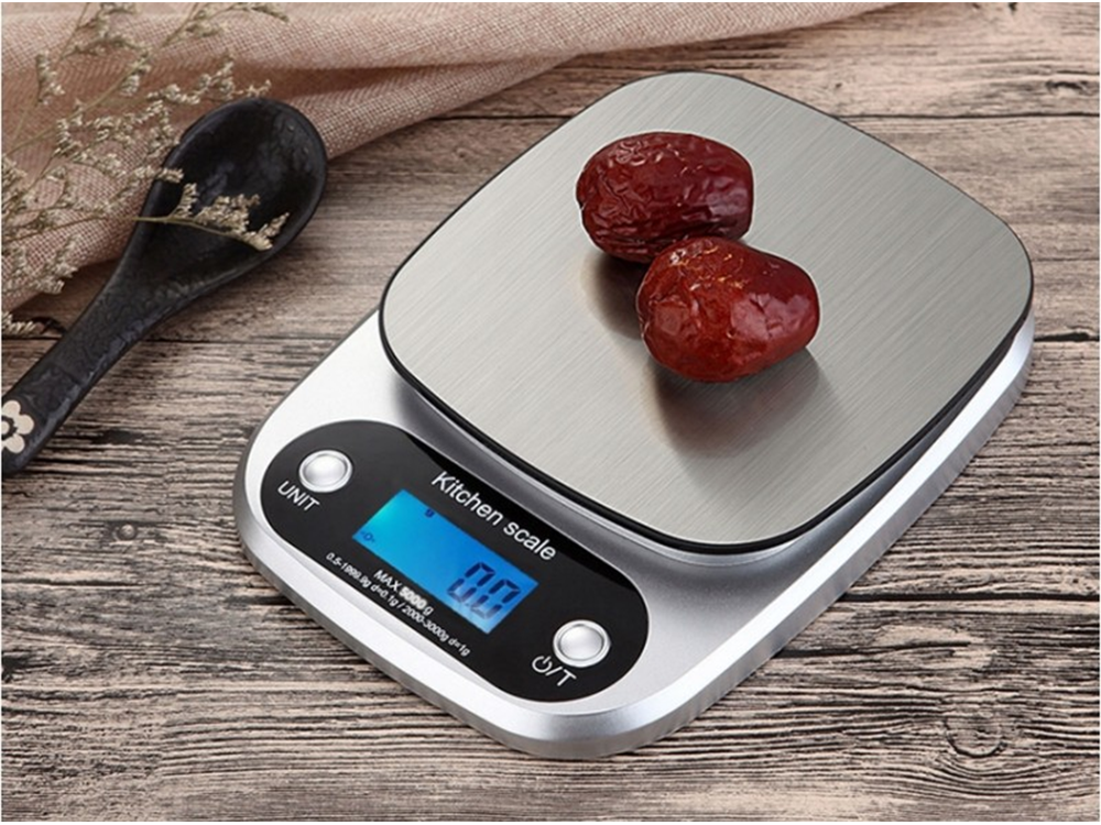 Virtuvinės svarstyklės lcd, iki 10 kg, 1 g tikslumas