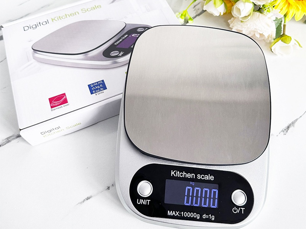 Virtuvinės svarstyklės lcd, iki 10 kg, 1 g tikslumas