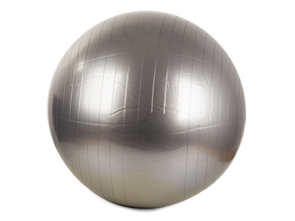 Gimnastikos kamuolys su pompa 65 cm, sidabrinis