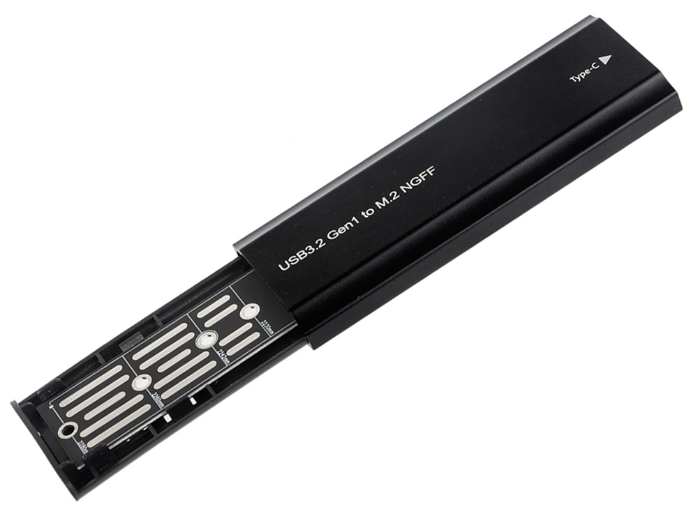 Dėklas diskui m.2 sata ngff usb 3.1 su usb-c jungtimi